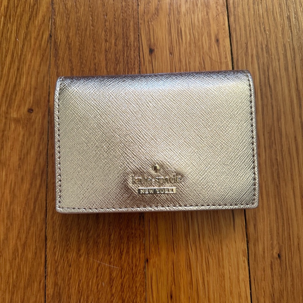 Kate Spade Rose Gold Color Card Holder Wallet